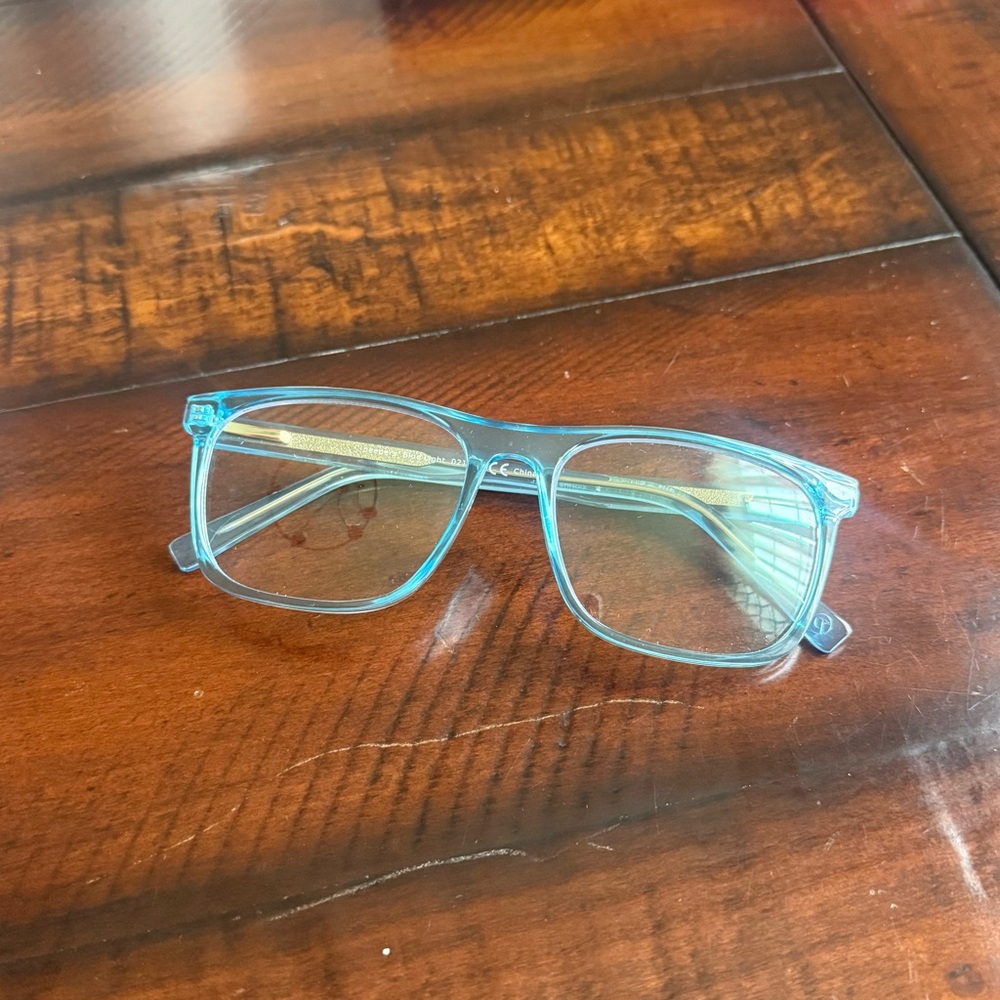 Clear Blue Eyeglasses